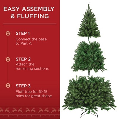 4.5ft Pre-Lit Green Spruce Artificial Christmas Tree with White Lights
