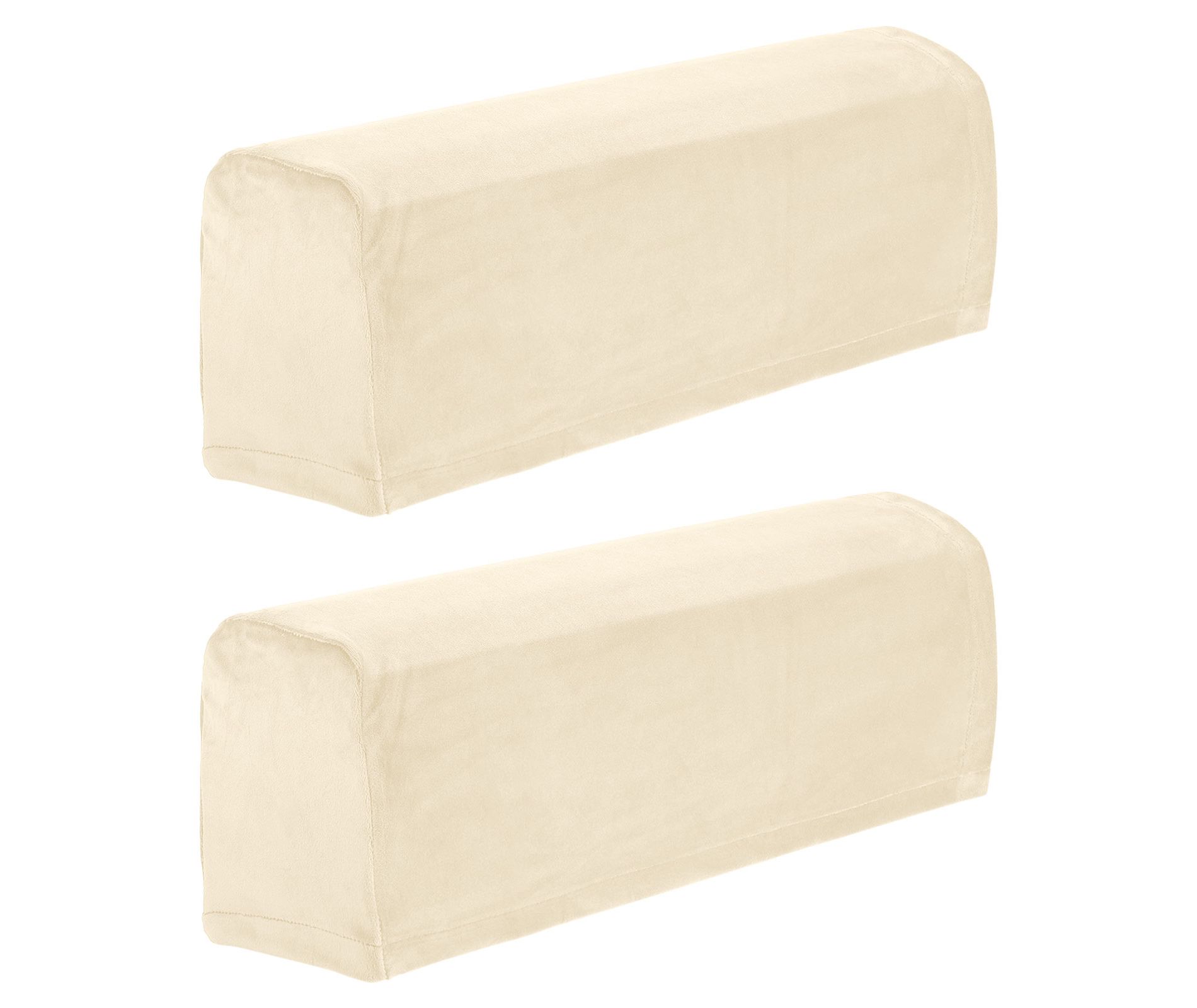 Unique Bargains Stretch Soft Polyester Fiber Sofa Couch Armchair Slipcovers 2 Pcs Beige