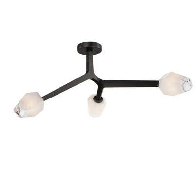 ET2 Lighting Blossom 3 - Light Flush Mount in  Black