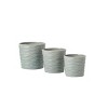 Sullivans Set of 3 Ceramic Planter Vases 6"H, 4.5"H & 5.25"H Blue - 4 of 4