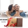 Trifold Leather Wallet for Men with ID Holder and RFID Blocking (Brown) - 4 of 4