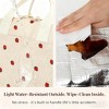 JUJABU Women's Beige Corduroy Strawberry Insulated Lunch Bag with Aluminum Lining, Waterproof, Large Capacity Tote for Work, Beach or Picnic - 3 of 4