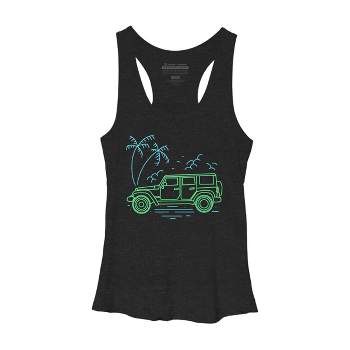 Women's Design By Humans Summer Off-road Trip To The Beach By donipacoceng Racerback Tank Top
