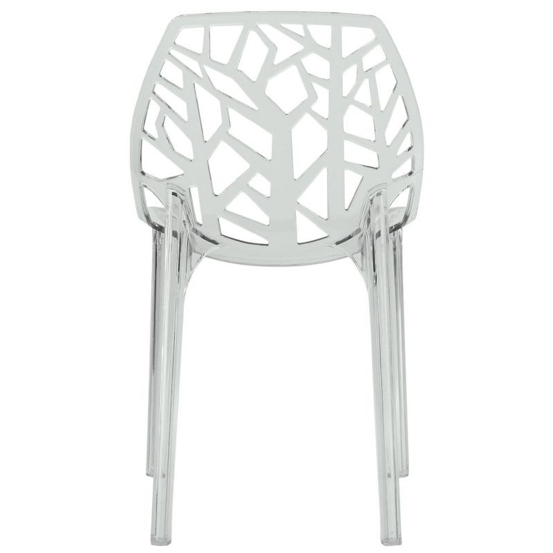 LeisureMod Cornelia Modern Plastic Dining Chair with Cut-Out Tree Design, Set of 2, 5 of 9