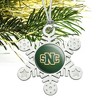 St. Norbert College Primary Logo Metal Snowflake Christmas Tree Holiday Ornament - 2 of 3