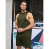 Clearlove Men's Athletic Tracksuit Set Sleeveless Hooded Tanks Tops Sweatsuit 2 Piece Casual Sports Shorts Set - 3 of 4