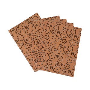 Unique Bargains Gift Wrap Paper Yellow Kraft 27.56"x19.69" 5 Pcs - 1 of 4