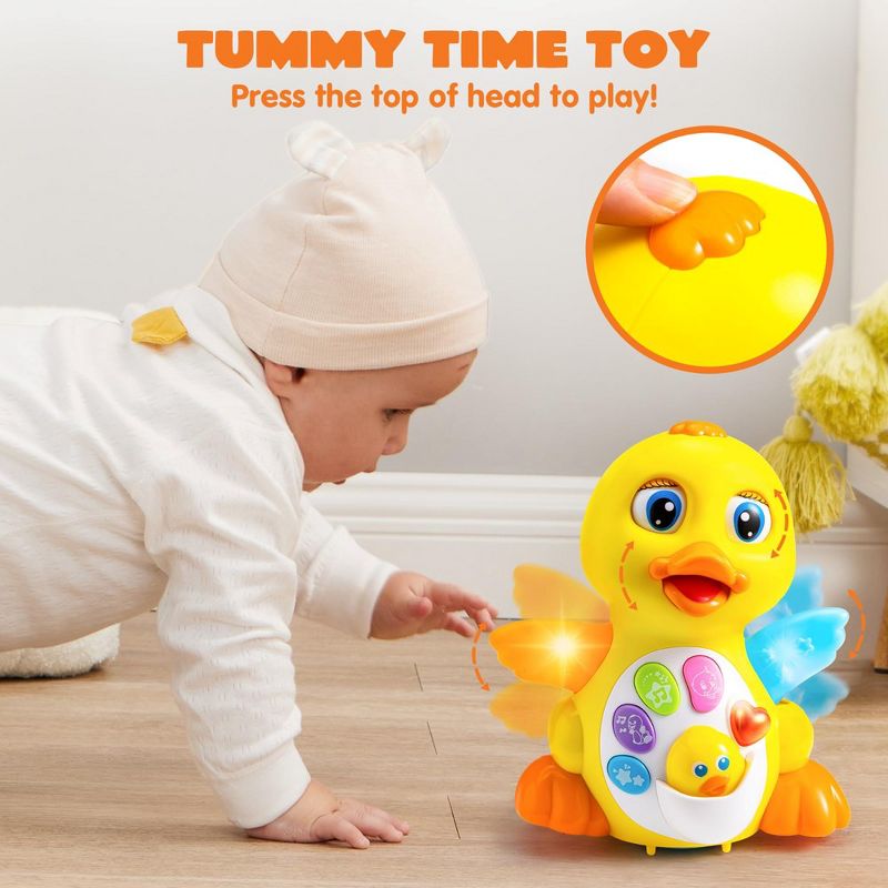 Baby Toys Duck, Infant Musical Toys, Tummy Time Toys with Music , Learning Toys, Dancing Duck Crawling Baby Toy, Baby Easter Basket Stuffers Gifts, 3 of 10