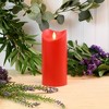 Lumabase Battery Operated 5" Red Pillar Candle with Moving Flame - 2 of 4