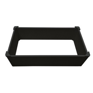 HomeRoots 44" X 22" Black Heavy Duty Plastic Rectangular Raised Garden Bed - 1 of 4