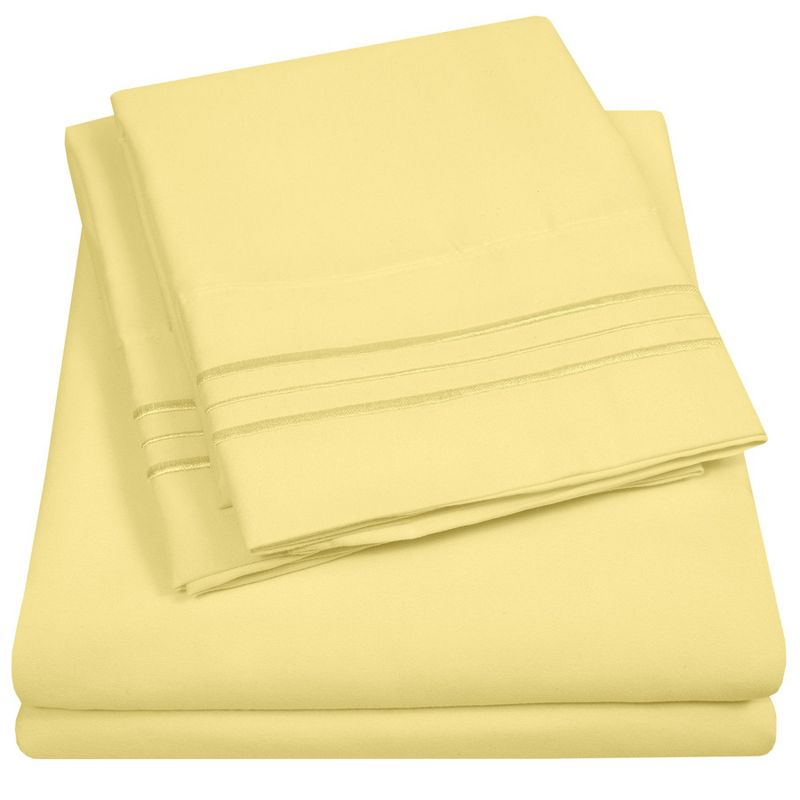 4 Piece Sheet Set, Ultra Soft 1800 Series, Double Brushed Microfiber by Sweet Home Collection™, 1 of 6