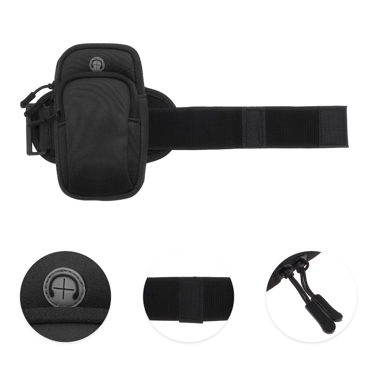 Unique Bargains Convenient Phone Holder Arm Bands with Zipper 1 Pc - thumbnail 3