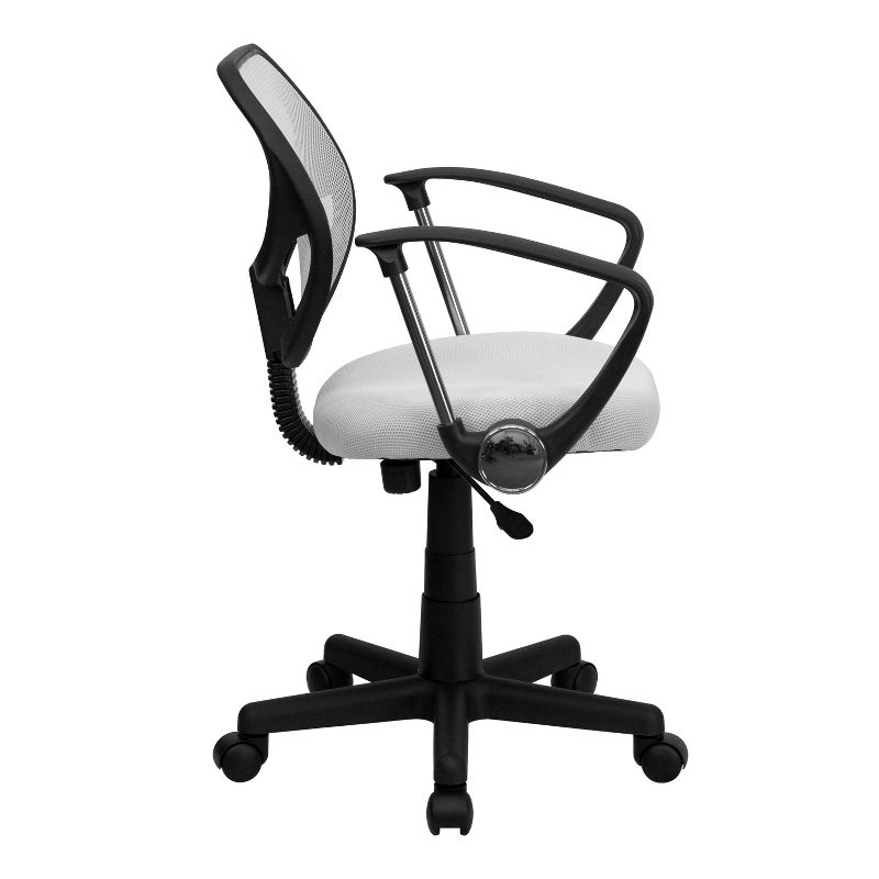 Emma and Oliver Mid-Back Mesh Swivel Task Office Chair with Curved Square Back and Arms, 3 of 5