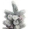 Northlight 28" Unlit Artificial Christmas Tree Potted Slim Flocked Mini Pine in Burlap Covered Vase - 4 of 4