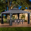 UNISOAR Hardtop Gazebo with Breathable Privacy C - 2 of 4
