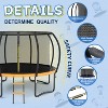 APRILSOUL Black and Orange Outdoor Big Trampoline With Inner Safety Enclosure Net, Ladder, PVC Spring Cover Padding For Kids - 4 of 4