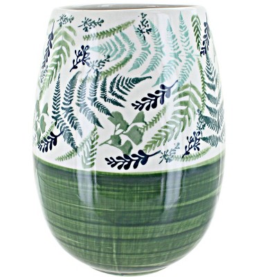 Blue Rose Polish Pottery Floating Fern Vase