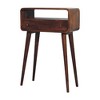 Solid Wood Nordic Legs 1-Drawer Console Table with Open Slot and Rounded Edges - 4 of 4