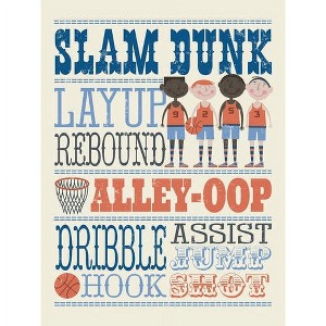 Oopsy Daisy's Play All Day - Basketball Canvas Wall Art - Size 14x18 - 1 of 1