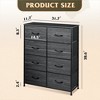 Tall 8-Drawer Fabric Dresser, Storage Tower with Fabric Bins, Double Chest of Drawers Organizer, - 3 of 4