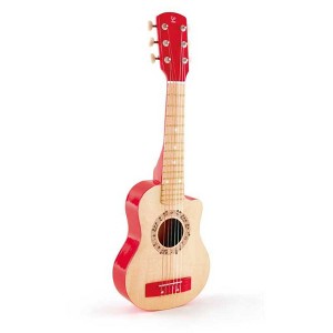 Hape First Musical Guitar: Red Flame - Kid's Wooden Instrument, 26",Ages 3+ - 1 of 4