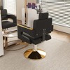 KWPZQEB Barber Salon Chair - 360¡ã Swivel with Adjustable Height, Hydraulic Barber Chair with Reclining Backrest, Multi-Function Chair for Salon,Black - 4 of 4