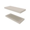 INFURNIC Decorative Wall Shelf Floating Shelf Set of 2 with Large Display Area for Modern Spaces Easy Installation, White, 9.8"*31.5"*1.5" - 3 of 4