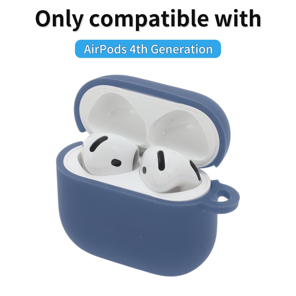 Unique Bargains Protective Case for AirPods4 Soft Silicone with Carabiner Front LED Visible 1Pc - thumbnail 8