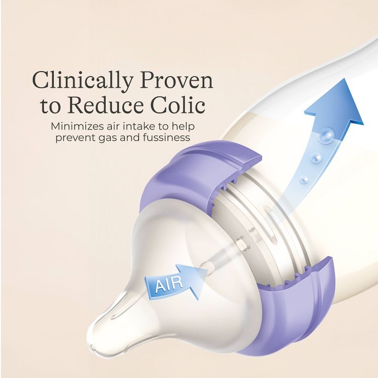 Lansinoh Anti-Colic Baby Bottles for Breastfeeding Babies, Formula Feeding, Breast Milk Storage - Slow Flow Nipples (Size 2S) - 5oz/3pk, 5 of 8