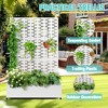 TOAOTBNBO Metal Raised Garden Bed with Brick Pattern, Outdoor Planter Box with Wheels, Modern Privacy Screen for Garden and Patio - 4 of 4