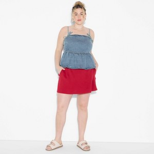 Women's Denim Peplum Tank Top - Wild Fable™ - 1 of 3
