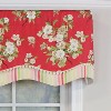 RLF Home Primrose Trimmed Glory 100% Cotton with Fully Lined 3" Rod Pocket Valnance for Windows 50" x 16" Red - image 3 of 4