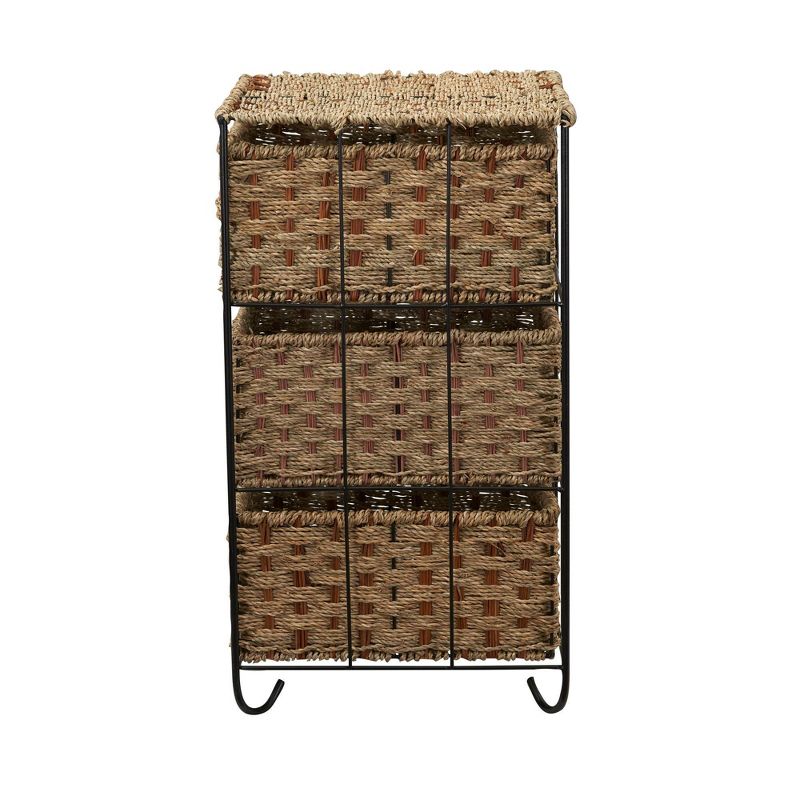 Household Essentials 3 Drawer Chest Rattan, 6 of 10