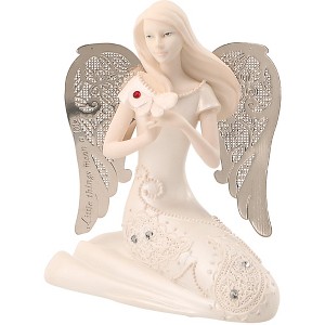 Pavilion Gift Company - July Birthstone Angel - 3.5" July Angel with Ruby Butterfly - Decorative Objects - 1 of 4