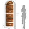 Tribesigns 6-Tier Arched Bookshelf, 77.16" Tall Bookcase, Floor Standing Open Display Rack Shelving Unit for Living Room, Home Office - 3 of 4