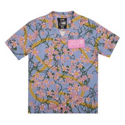 Jojo’s Bizarre Adventure Giorno Floral Short Sleeve Button-Down Shirt