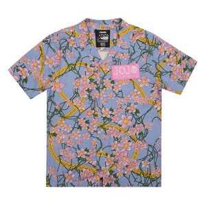 Jojo’s Bizarre Adventure Giorno Floral Short Sleeve Button-Down Shirt - 1 of 4