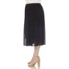 White Mark Plus Size Pleated Chiffon Midi Skirt - 2 of 4