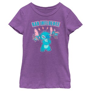 Girl's Lilo & Stitch Bad Influence T-Shirt - 1 of 4