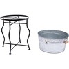 BirdRock Home 19Gal Galvanized Beverage Tub with Stand - Indoor & Outdoor - Silver - 4 of 4
