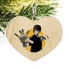 Bruce Lee Walk On Heart Love Wood Christmas Tree Holiday Ornament - 2 of 3