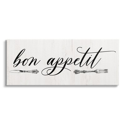 Stupell Industries Bon Appetit Vintage Cutlery Gallery Wrapped Canvas Wall Art