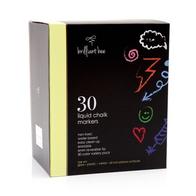 Brilliant Bee Liquid Chalk Markers Set with Reversible Tip