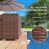 Aghana Digitals Mixed Brown Outdoor PE Rattan Storage Cabinet with Drawer & Magnet Doors for Pool, - 4 of 4