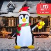 Joyfy 5FT Tall Christmas Inflatable Outdoor Decoration, Inflatable Penguin with Built-in LED for Christmas Party Indoor Outdoor Yard Garden Lawn Décor - 4 of 4