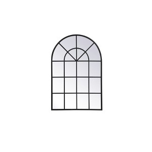 Elegant Lighting Metal windowpane mirror 32 inch in in x 47 inch in in Black - 1 of 4