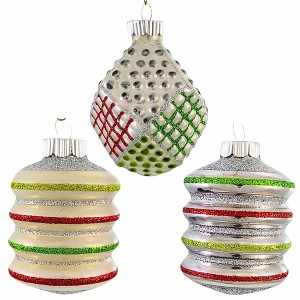 Christopher Radko 2.5 Inch Lanterns & Bumpy Shiny Brite Tree Ornament Sets - 1 of 4