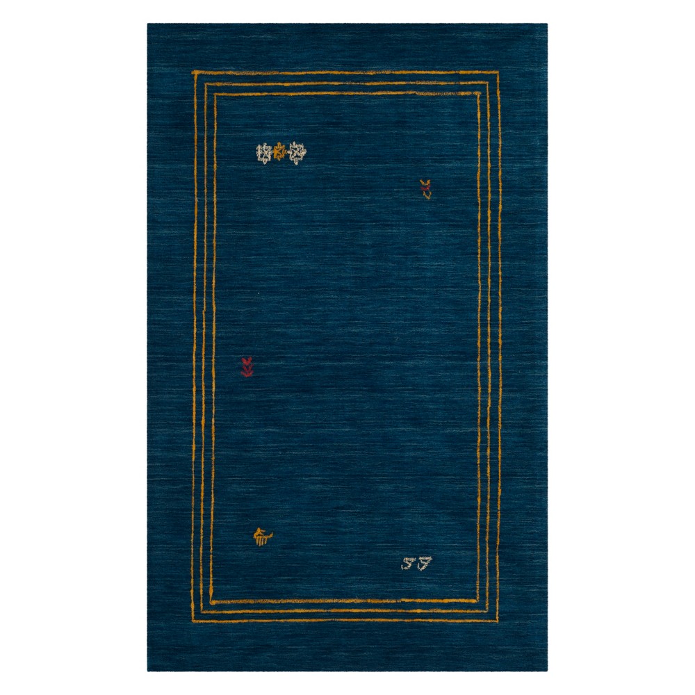 3'x5' Geometric Design Loomed Accent Rug Blue - Safavieh