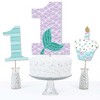 Big Dot of Happiness 1st Birthday Let's Be Mermaids - First Birthday Party Centerpiece Sticks - Table Toppers - Set of 15 - 3 of 4