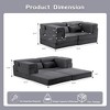 Modern Oversized Circle Fleece Convertible Boneless Loveseat with DIY Modular Design and High-Density Padding - 3 of 4